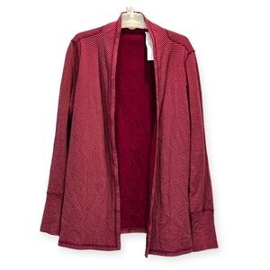 Eddie Bauer Salmon Red 100% Cotton Cardigan Size M